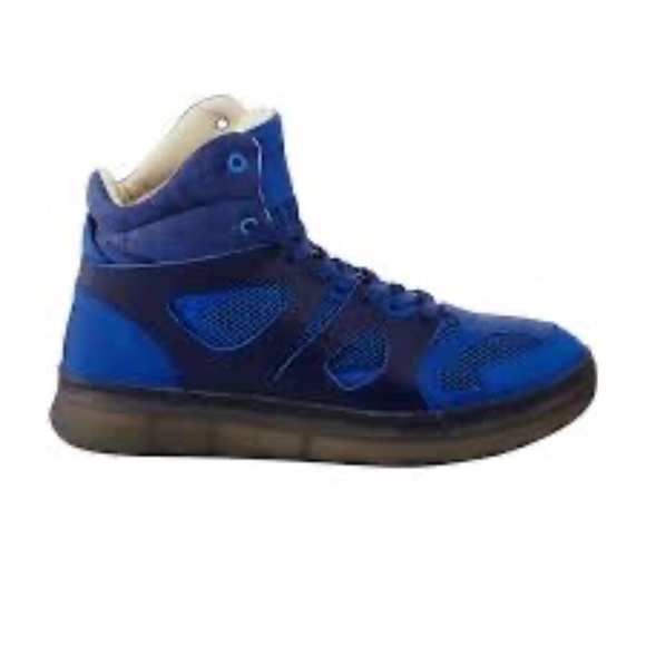 Rare Alexander McQueen x Puma MCQ Blue High Top Sneakers M 11 Designer Collab - Picture 2 of 16